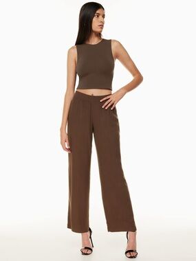 Aritzia BABATON Tribute Pant in Coffee Bean Brown Size M